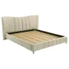 Coaster Fine Furniture 315956KE Evelyn - Upholstered Eastern King Panel Platform Bed - Ivory