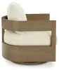Ashley Furniture P671-821 Serene Bay - Swivel Glider Chair With Cushion - Dark Brown / White