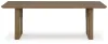 Ashley Furniture P671-625 Serene Bay - Rectangular Dining Table With Umbrella Option - Dark Brown