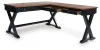 Ashley Furniture H664H2 Wildenauer - Home Office Desk And Return - Brown / Black