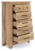 Ashley Furniture PCB1170-46 Makidern - Five Drawer Chest - Tan