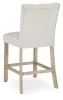 Ashley Furniture PCD575-124 Larawyn - Upholstered Barstool (Set of 2) - Bisque