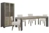 Pulaski Furniture P402240-KIT3 Pulaski Furniture P402240-KIT3 Anderson Park - Leg Dining Table With 4 Klismos Dining Chairs And China Cabinet - Moose Trail / Frontier Brown