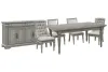 Pulaski Furniture P091240-KIT30 Pulaski Furniture P091240-KIT30 Madison Ridge - Extendable Leg Dining Table With 2 Side Chairs, 2 Host Chairs And Server - Bluff Gray