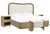 Pulaski Furniture BP432-180KGC-KIT20 Pulaski Furniture BP432-180KGC-KIT20 Leeza - California King Upholstered Panel Bed, With 2 Accent Nightstands And Bench - Brown
