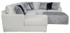 Jackson Furniture Industries 2470/30/72/75/28-21 Jackson Furniture Industries 2470/30/72/75/28-21 Polaris - 3 Piece Sectional With Comfort Coil Seating, 9 Included Accent Pillows And Included Cocktail Ottoman (Left Side Facing Chaise) - Sugar