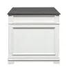 Liberty Furniture 417-HOJ-DSK Allyson Park - Desk - Wirebrushed White / Charcoal