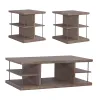 Liberty Furniture 421-OT-3PCS City Scape - 3 Piece Table Set - Burnished Beige