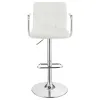CoasterEveryday 121097 Palomar - Adjustable Height Bar Stool - White And Chrome