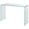 CoasterEssence 705329 Ripley - Tempered Bent Glass Entryway Console Table - Clear