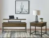CoasterEssence 723777 Byers - 1-Drawer Square Engineered Wood End Table - Brown Oak