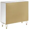 CoasterEssence 951851 Astilbe - 2-Door Mirrored Accent Cabinet - Silver And Champagne