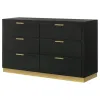 Coaster Fine Furniture 224783 Caraway - 6-Drawer Dresser - Black