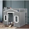 Furniture of America CM7132GY-T-BED Eileen - Twin Loft Bed - Gray / White