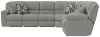 Jackson Furniture Industries 15/36/37/38-28 Quinn - 3 Piece Reclining Sectional With 4 Reclining Seats, Storage Arms, Storage Console With Lights, And Drop Down Table - Nature