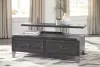 Ashley Furniture T901-9 Todoe - Lift Top Cocktail Table - Dark Gray