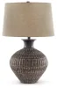 Ashley Furniture L207354 Magan - Metal Table Lamp  - Antique Bronze Finish