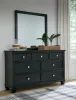 Ashley Furniture B687/31/36/56/58/97/92(2) Ashley Furniture B687/31/36/56/58/97/92(2) Lanolee - 7 Pc. - Dresser, Mirror, King Panel Bed, 2 Nightstands - Black