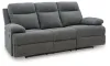 Ashley Furniture PC9140689 Ashley Furniture PC9140689 Side-Swipe - Reclining Sofa With Drop Down Table - Charcoal