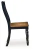Ashley Furniture PCD619-01 Clorazi - Dining Room Side Chair (Set of 2) - Black / Brown