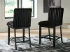 Ashley Furniture PCD571-124 Mervannie - Upholstered Barstool (Set of 2) - Black