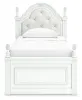 Ashley Furniture PCB1819B9 Ashley Furniture PCB1819B9 Kozlani - Twin Upholstered Panel Storage Bed - White