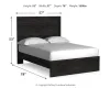 Ashley Furniture B2589B5 Ashley Furniture B2589B5 Belachime - Full Panel Bed - Black