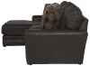 Jackson Furniture Industries 4378/42/75-09 Jackson Furniture Industries 4378/42/75-09 Denali - 2 Piece Italian Leather Match Sofa Chaise With Left Side Facing Chaise - Chocolate