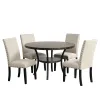 New Classic D162G-DT-GRY Crispin - Round Dining Table - Gray