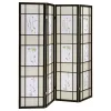 CoasterEveryday 4407 Catabella - 4-Panel Room Divider Folding Shoji Screen Floral - Black