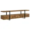 Coaster Fine Furniture 703243 Otto - 5-Drawer Mango Wood TV Stand Media Console - Brown