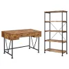 CoasterEveryday 801541-S2 Analiese - 2 Piece Computer Desk Bookcase Set - Rustic Nutmeg