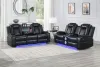 New Classic 20-U1769VB-2NP Orion II - Manual 2 Piece Sofa & Loveseat - Black