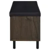 Coaster Fine Furniture 915153 Brixton - 2-Door Padded Entryway Shoe Storage Bench - Smoked Oak