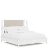 Riverside Furniture 91474-91475-91476 Maddox - Queen Upholstered Spindle Bed - White
