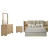 Coaster Fine Furniture 223111KE-S4 Arielle - 4 Piece Eastern King Bedroom Set - Light Oak