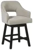 Ashley Furniture D380-724 Ashley Furniture D380-724 Tallenger - UPH Swivel Barstool (Set of 2) - Beige