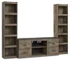 Ashley Furniture EW0446W10 Trinell - 3-Piece Entertainment Center - Brown