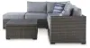 Ashley Furniture P297-070 Petal Road - Loveseat Sectional, Ottoman, Table Set (Set of 4) - Gray