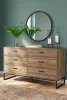 Ashley Furniture EB1866/231/155/111 Ashley Furniture EB1866/231/155/111 Deanlow - 3 Pc. - Dresser, Twin Platform Panel Bed - Honey
