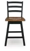 Ashley Furniture D634-224 Ashley Furniture D634-224 Wildenauer - Swivel Stool (Set of 2) - Brown / Black