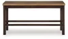 Ashley Furniture PCD651-09 Rylandeen - Double Counter Height Bench - Light Brown / Dark Brown