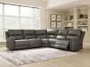 Ashley Furniture PCU12000S4 Ashley Furniture PCU12000S4 Bleckley - 5-Piece Power Reclining Sectional With RAF And LAF Recliners - Anchor