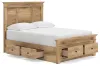 Ashley Furniture PCB1170B39 Ashley Furniture PCB1170B39 Makidern - Full Panel Storage Bed With 2 Under Bed Storage Units And Storage Footboard - Tan