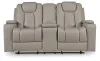 Ashley Furniture PC8330543 Elevate Edges - Glide Reclining Loveseat With Console - Coin