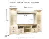 Ashley Furniture W267W3 Ashley Furniture W267W3 Willowton - 4 Pc. - Entertainment Center - 64