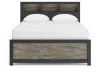 Ashley Furniture PCB1118B18 Broachmyn - Queen Lighted Bookcase Panel Bed - Black / Gray