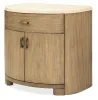 Pulaski Furniture BP432-170QN-KIT11 Pulaski Furniture BP432-170QN-KIT11 Leeza - Queen Upholstered Panel Bed With 2 Bachelor Chests - Brown