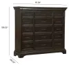 Pulaski Furniture P012127 Caldwell - 17 Drawer Master Chest - Smoked Molasses