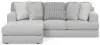 Jackson Furniture Industries 3303/75/42-18 Jackson Furniture Industries 3303/75/42-18 Logan - 2 Piece Upholstered Sectional With Comfort Coil Seating And 5 Included Accent Pillows (Left Side Facing Chaise) - Moonstruck